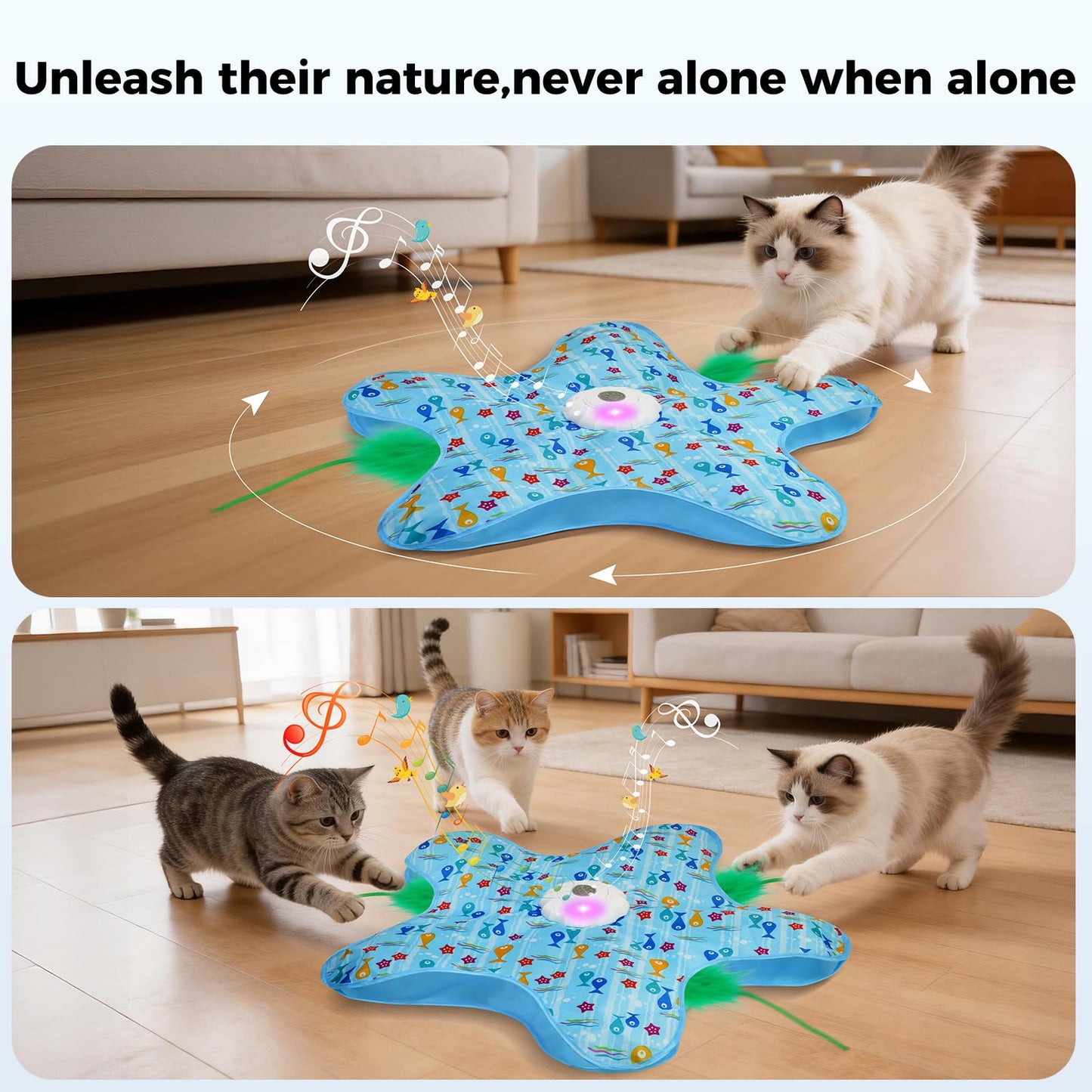 Duckart Interactive Cat Toy Hide and Seek Automatic Cat Toy