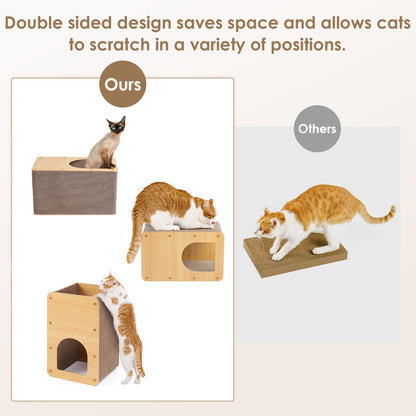 EHEYCIGA Cardboard Cat Scratcher House, 17-Inch Corrugated House