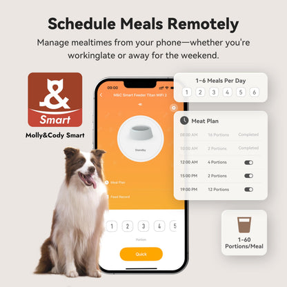 Automatic Dog Feeder for Large Dogs, Capacity, Remote Feeding Bowl