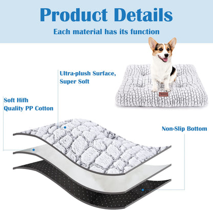 ULIGOTA Dog Bed Crate Pad Plush Dog Crate Mat