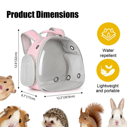 LAIRIES Guinea Pig Carrier, Clear Bubble Window for Guinea Carrier