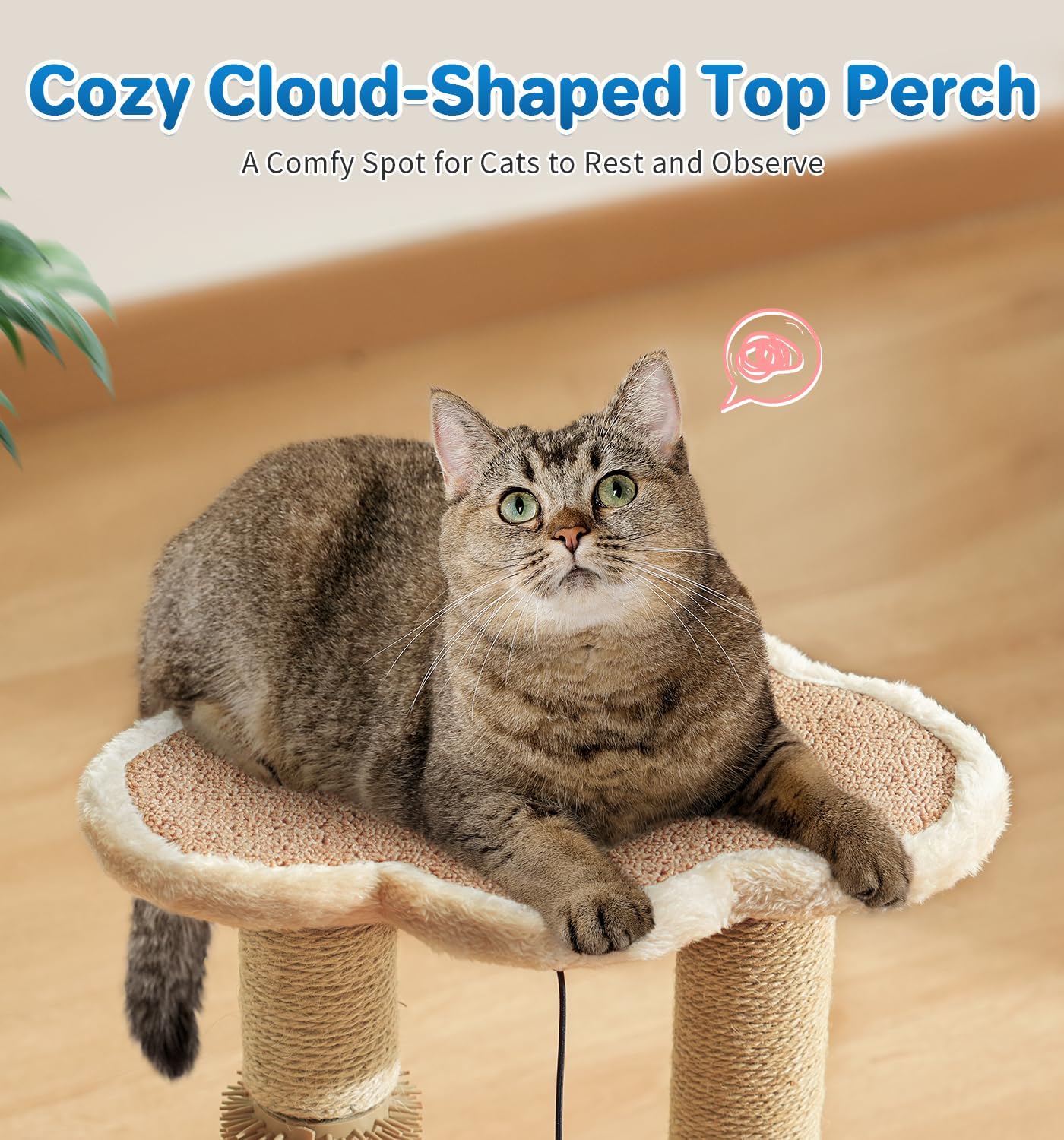 Made4Pets Cat Scratching Post, Cat Self Groomer for Indoor Scratcher