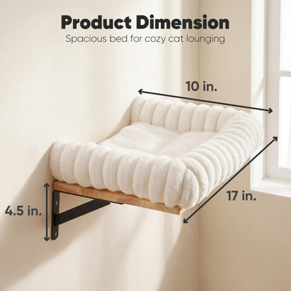 FUKUMARU Cat Wall Shelves, Cat Walls Furniture with Soft Bed, Bed