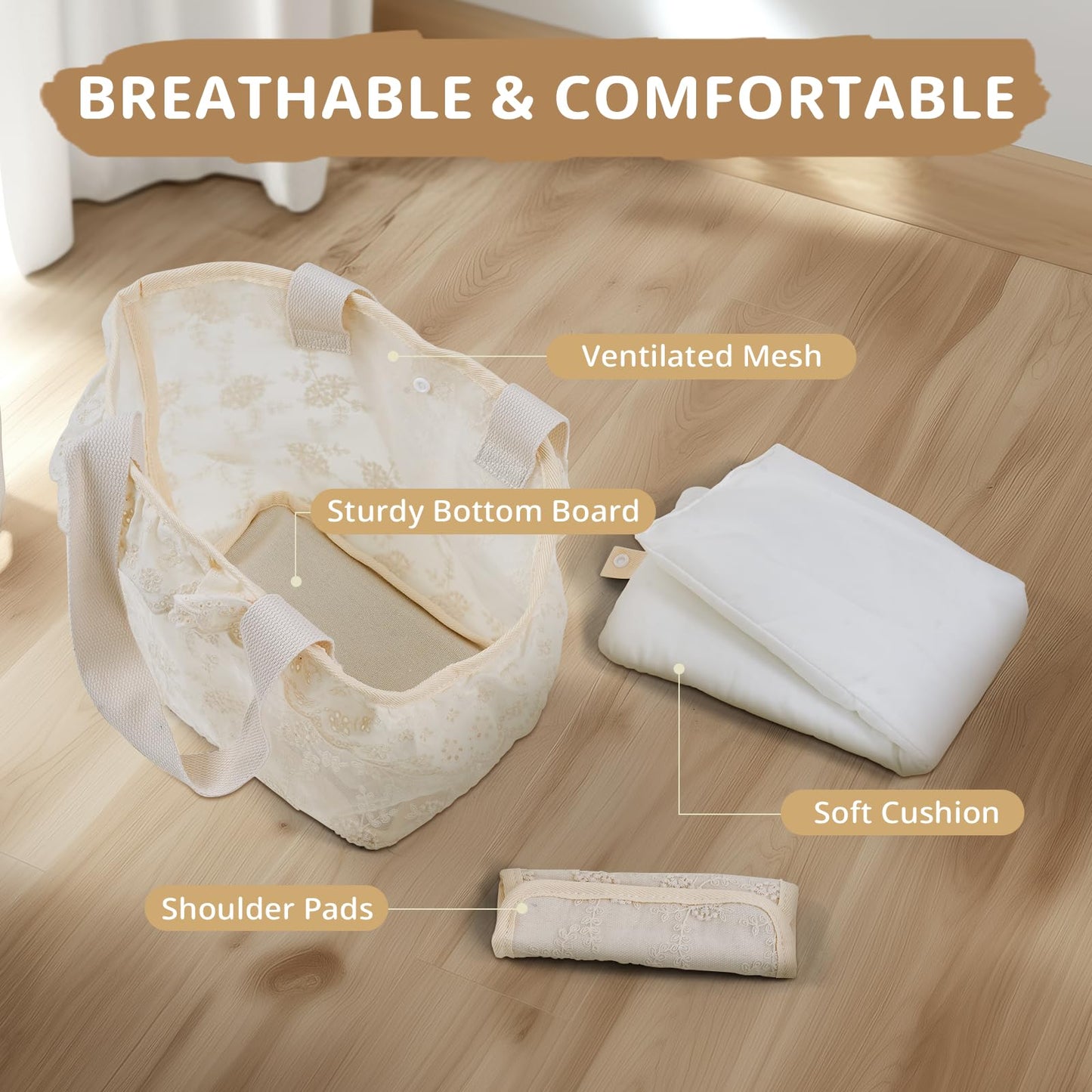 ONECUTE Dog Carrier for Small Dogs Rabbit cat with Lace Design, Bag