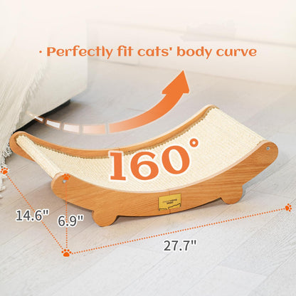 CHEERHOME PETS Sisal Cat Scratcher Bed for Indoor Cats Hammock Pad
