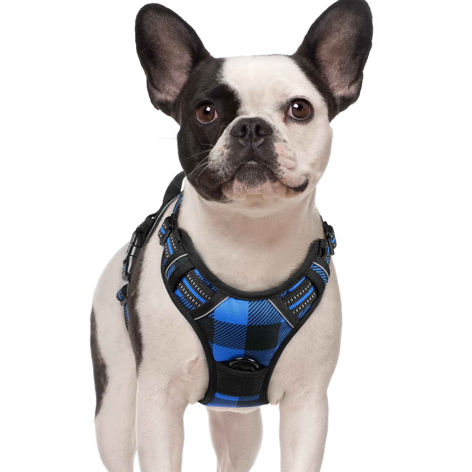 rabbitgoo Dog Harness No-Pull, Comfortable Padded Plaid Harness