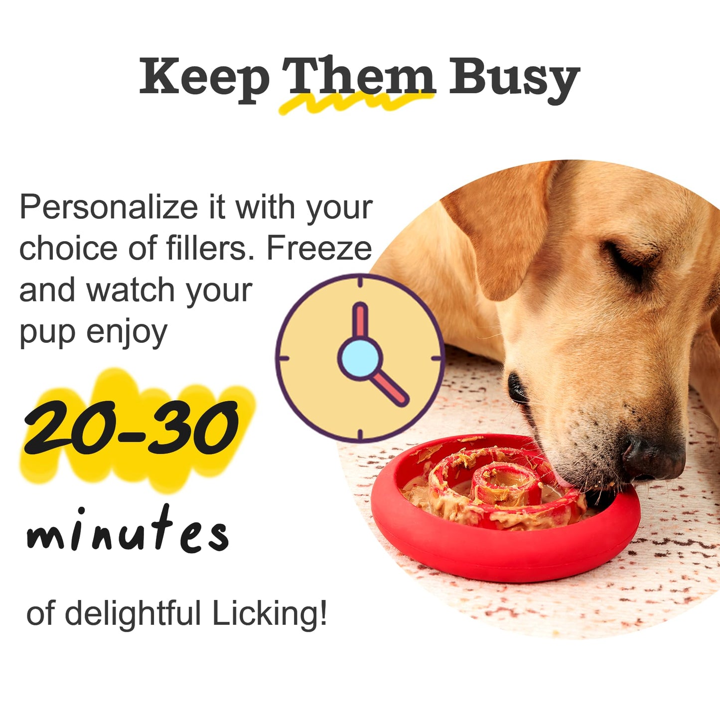 Pawnana Slow Feeder Lick Mat for Dogs Keep Them Busy Natural Mat