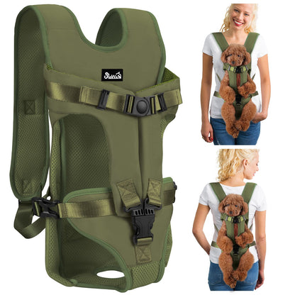Lukovee Dog Backpack Carrier, Legs Out Easy-fit Dog Front Carrier