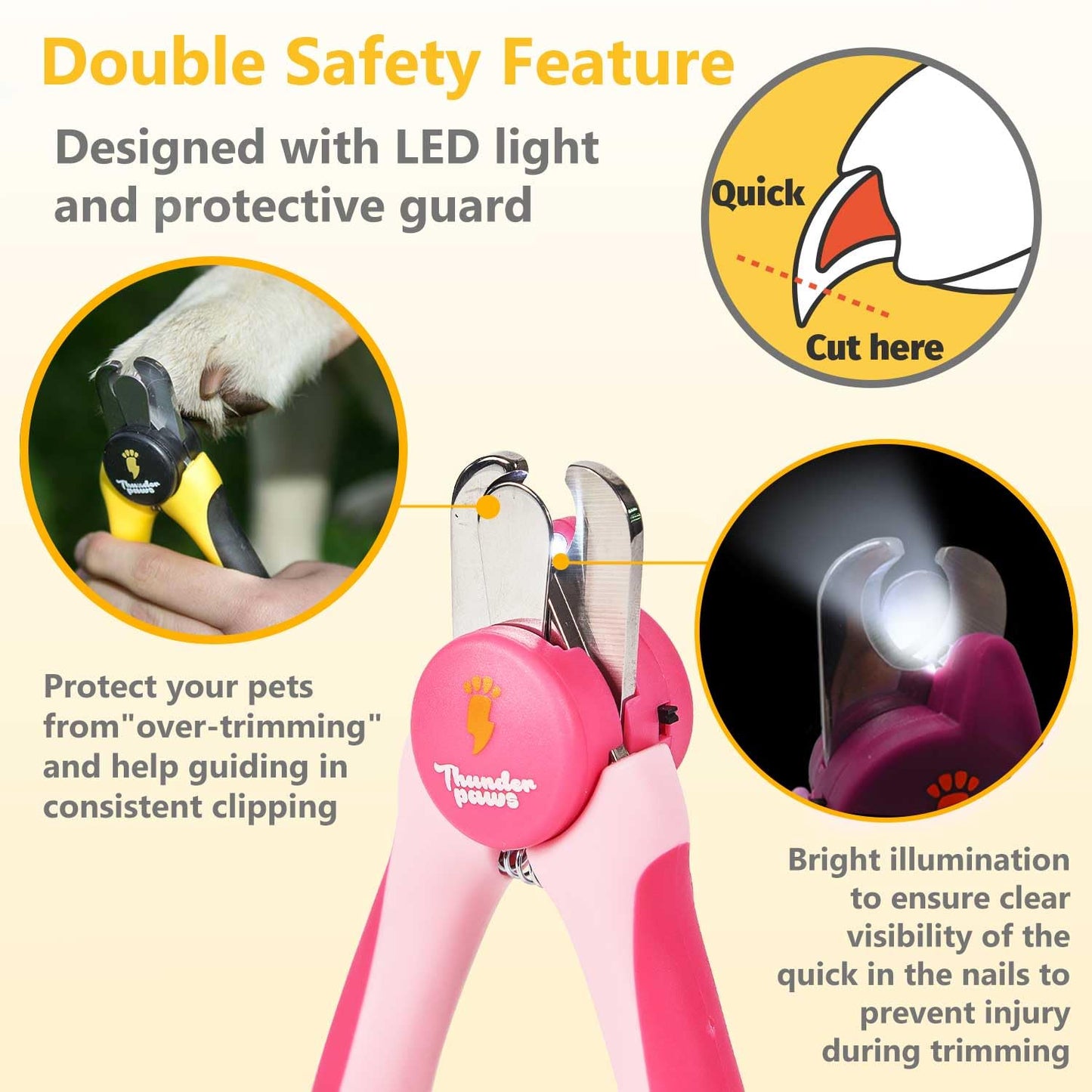 Thunderpaws Nail Clippers for Dogs Nail Trimmer with Safety Clipper