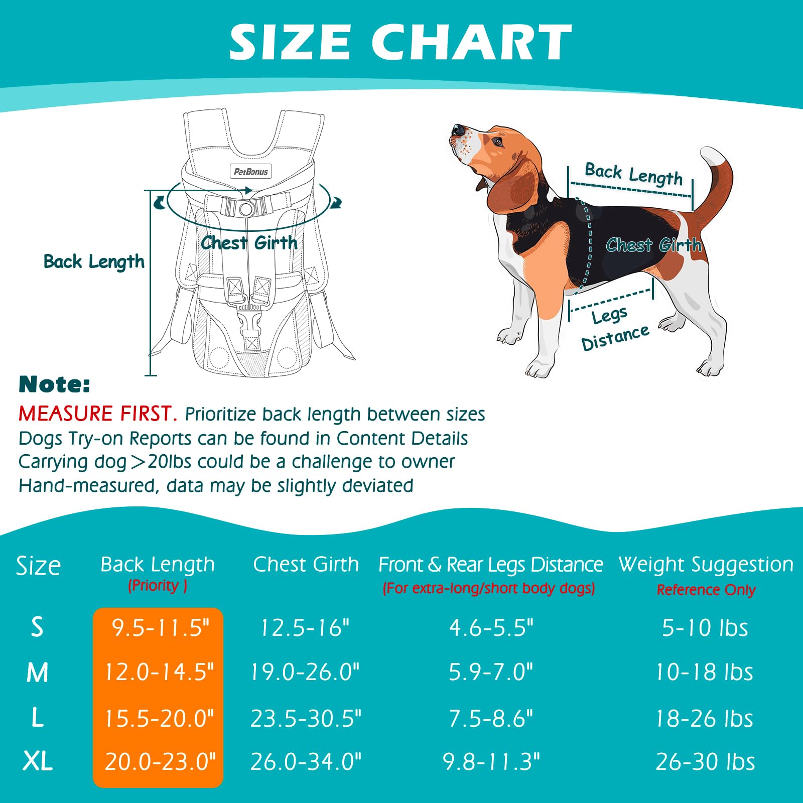 PetBonus Pet Front Dog Carrier Backpacks, Adjustable Pet Backpack