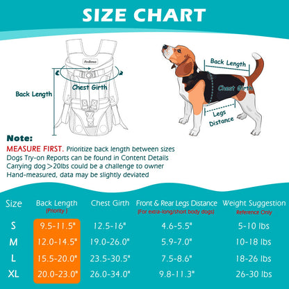 PetBonus Pet Front Dog Carrier Backpacks, Adjustable Pet Backpack