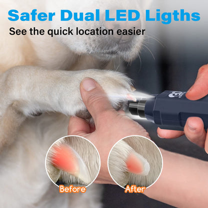 Casfuy 6-Speed Dog Nail Grinder Enhanced Pet Nail Grinder Trimmer
