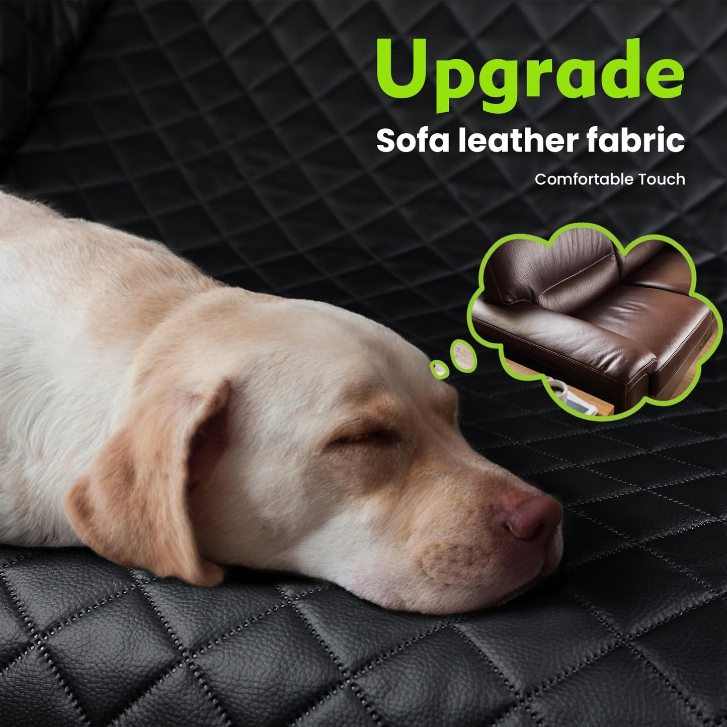 Back Seat Extender for Dogs 57 * Waterproof Leather Fabric Dog Seat