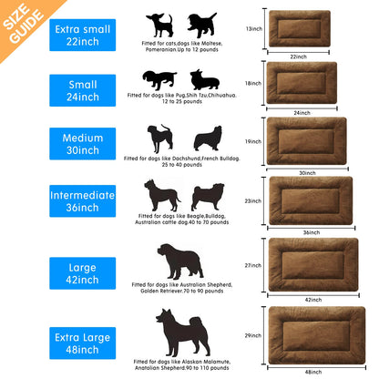 VERZEY Dog Bed, Ultra Soft Faux Fur Dog Crate Pad Bed