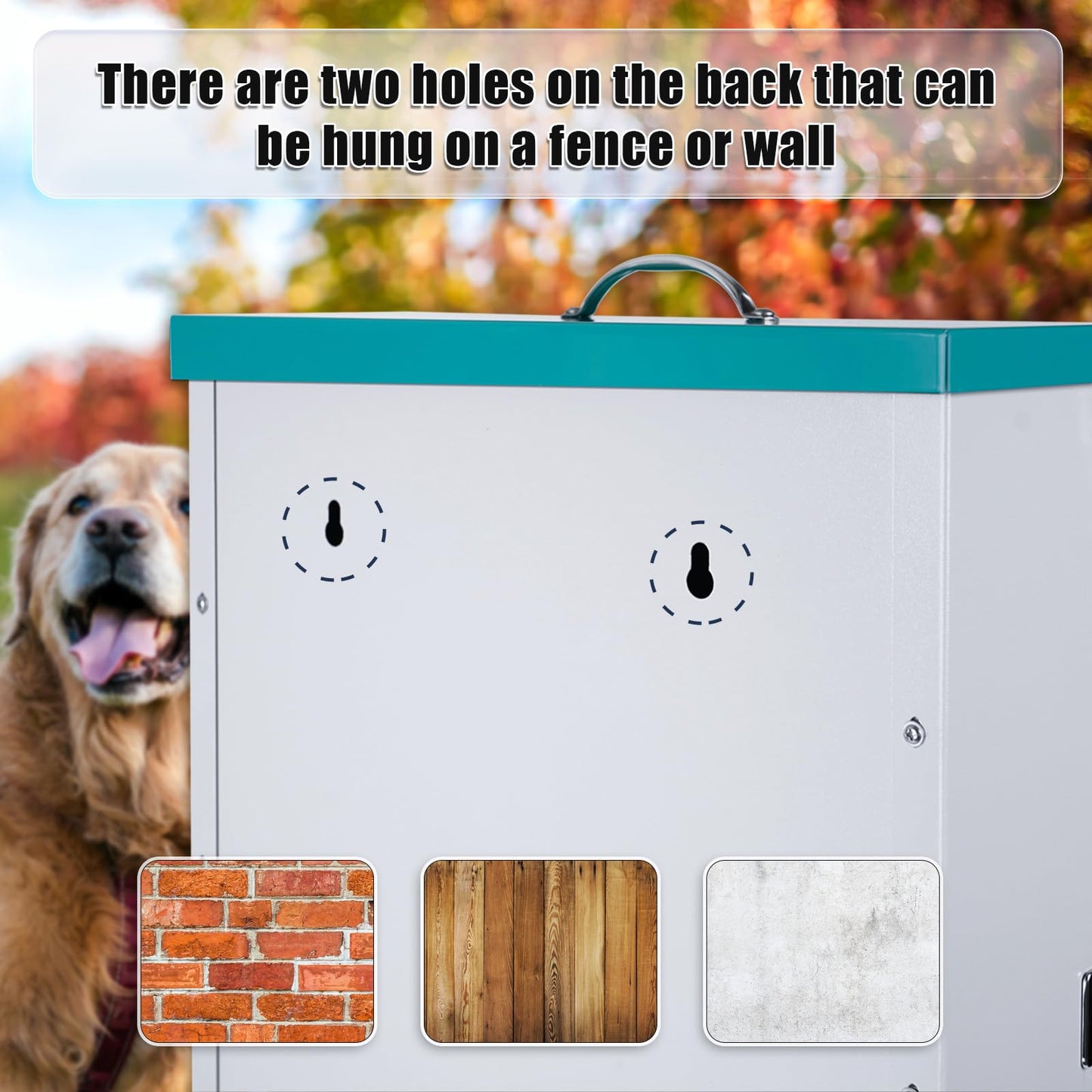 KHEARPSL Automatic Dog Feeder for Large Dogs Outdoor Dog Dispenser