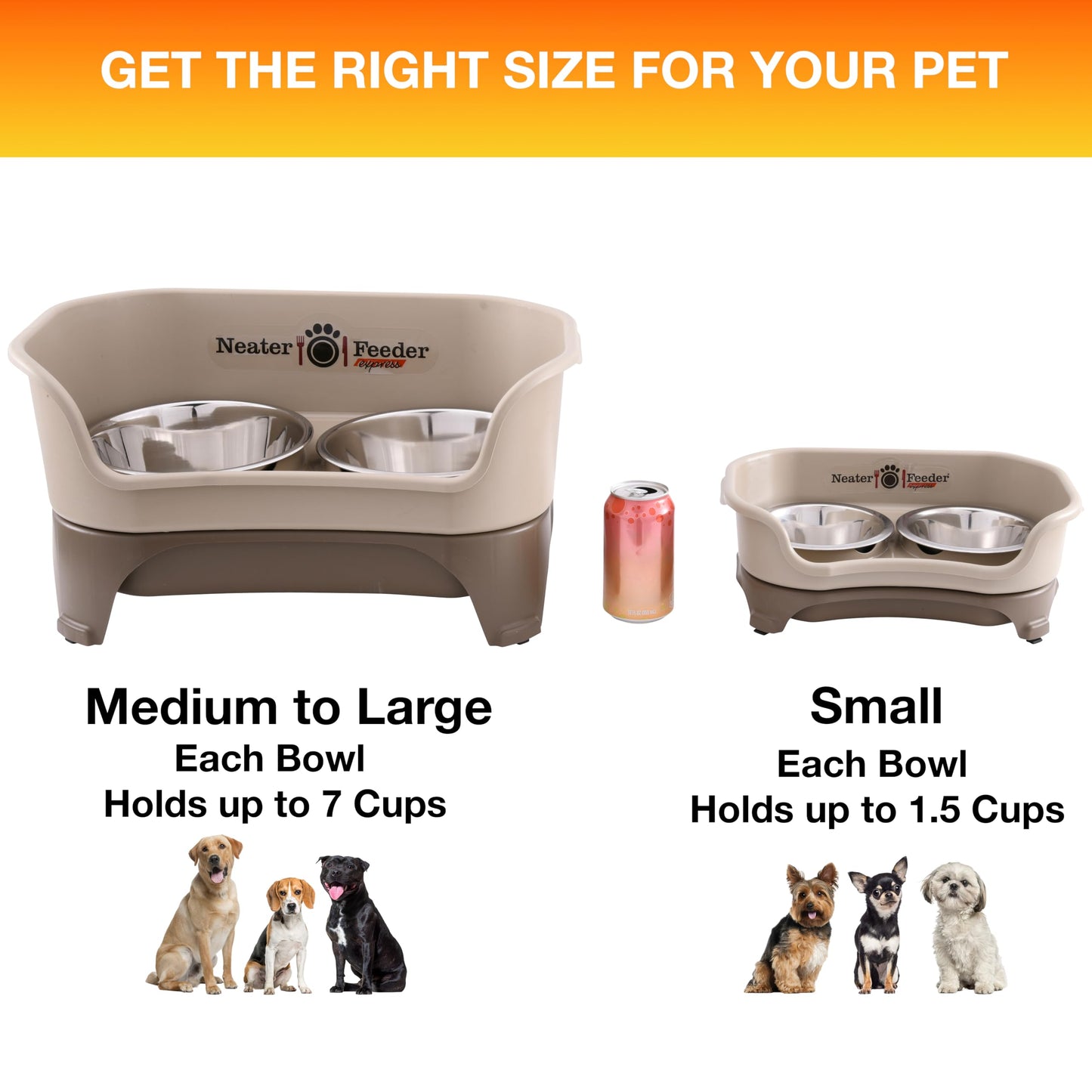 Neater Feeder Express Mess Proof Dog Bowls Elevated for Small Bowl