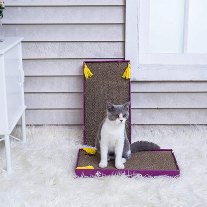 PEEKAB Cat Scratcher Cardboard Wide Scratching Board Reversible Pad