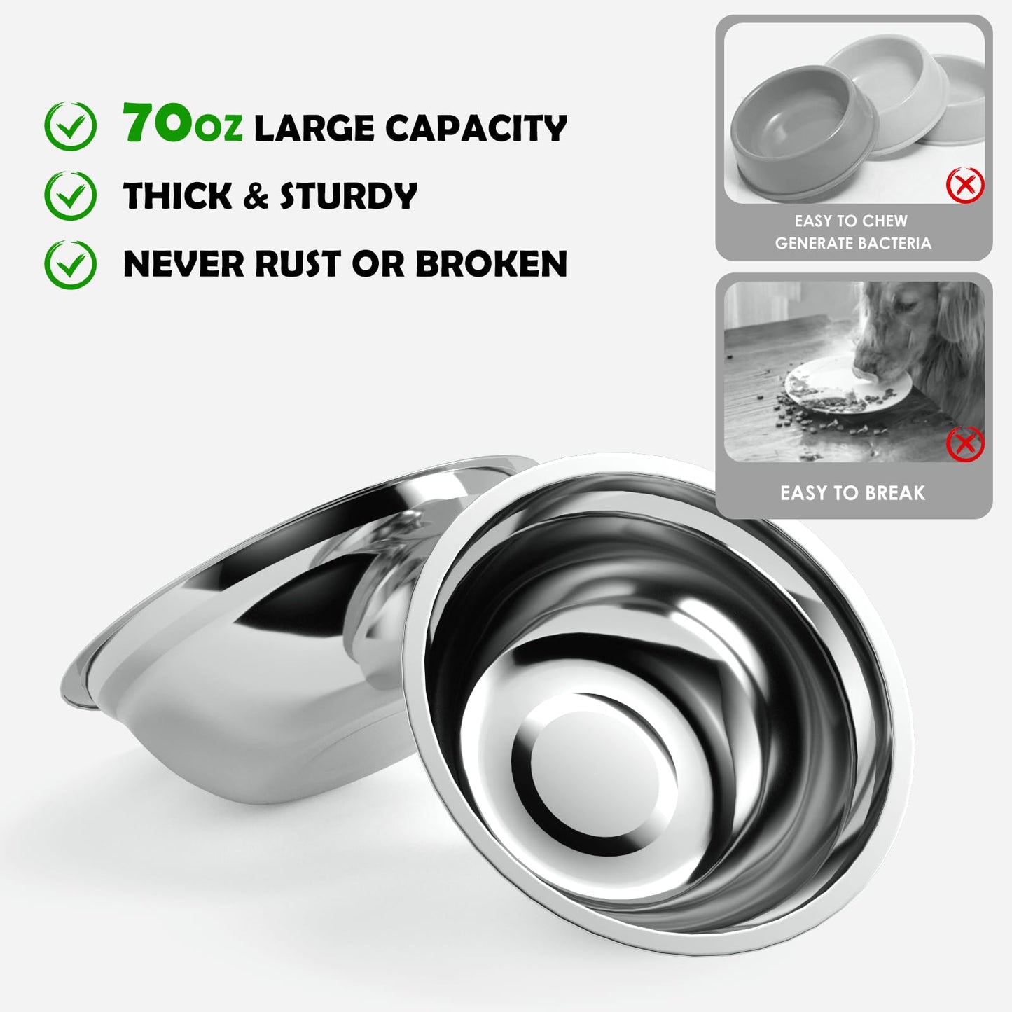 ADENGL Elevated Dog Bowls for Large Extra Large Pet, Raised Dog Bowl