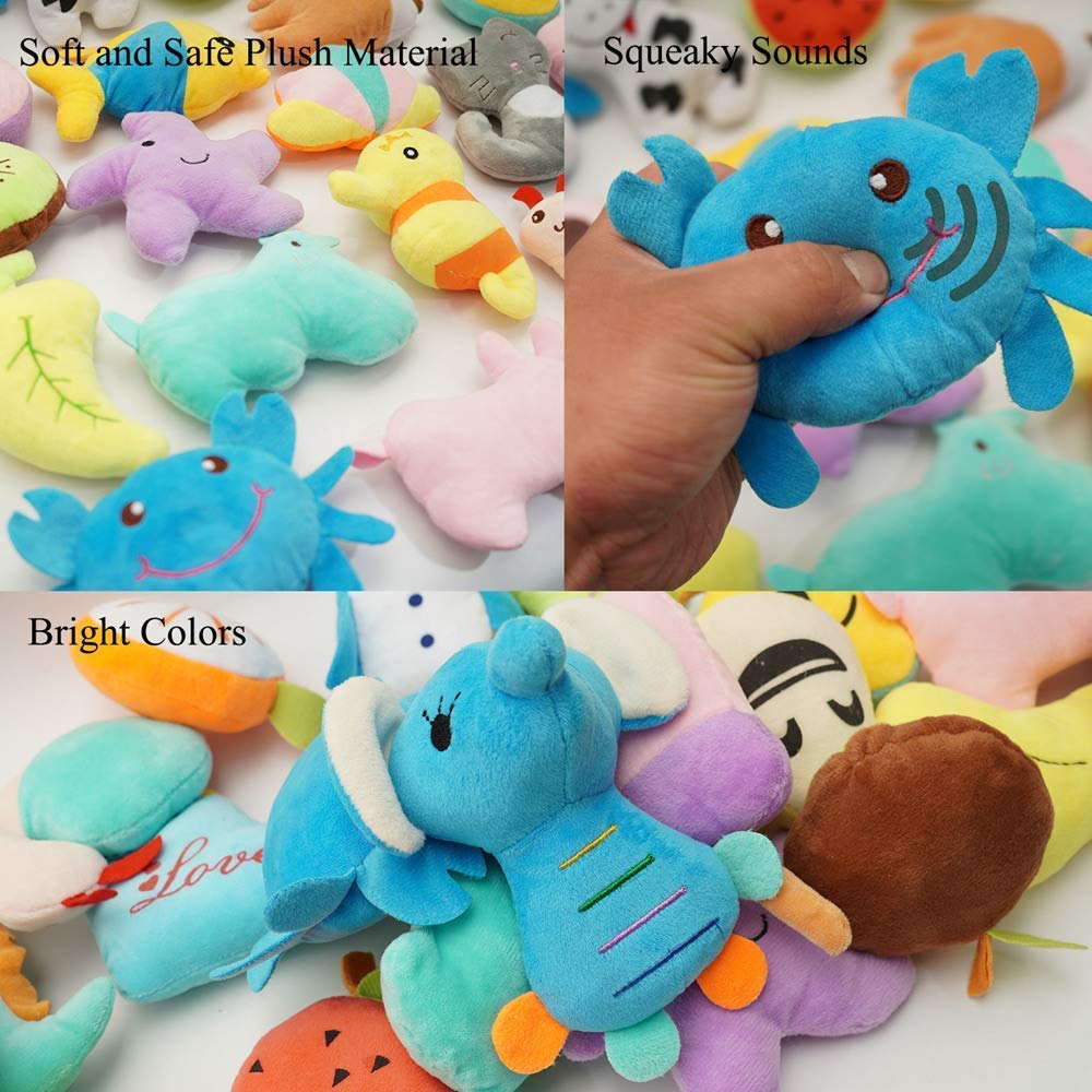 HDMOTU Pack of 26 Soft Small Medium Dog Squeaky Toys,Cute Puppy