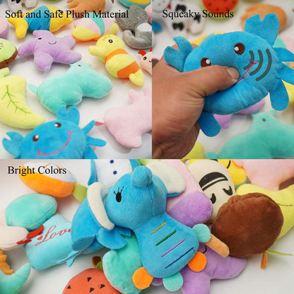HDMOTU Pack of 26 Soft Small Medium Dog Squeaky Toys,Cute Puppy