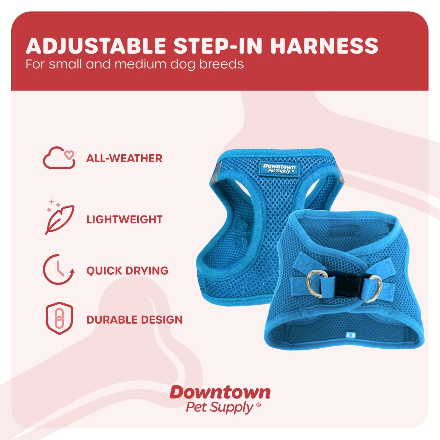 Downtown Pet Supply Step-in Dog Harness No Pull, Adjustable Harness