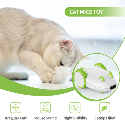 PETGEEK Automatic Cat Mouse Toys Interactive Cat Toys for Indoor Wand