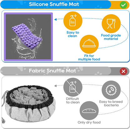 Femont Snuffle Mat for Medium Dogs,Silicone Slow Feeder Lick Mat