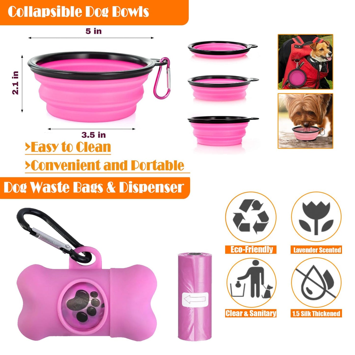 LOBEVE No Pull Dog Harness, Collar Leash Set, Includes Dog Seat Collar