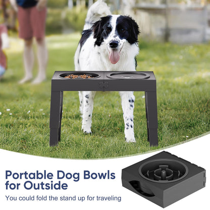XIAZ Elevated Dog Bowls Large Breed Raised Dogs Bowl Stand Bowl
