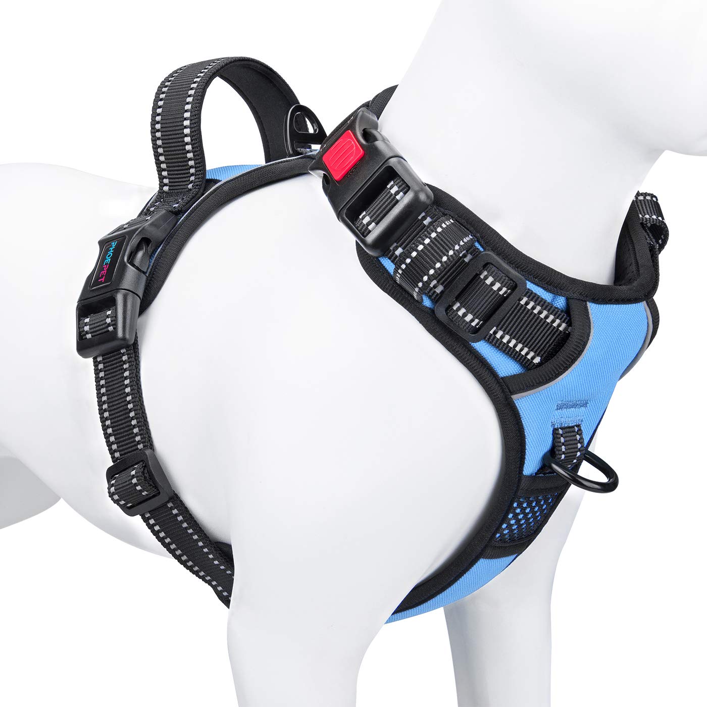 PHOEPET No Pull Dog Harness Reflective Adjustable Vest with a Leash