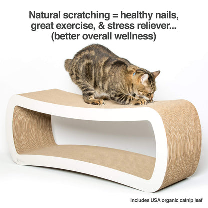 PetFusion Jumbo Cat Scratcher Lounge, 4 Cardboard Scratching Scratcher
