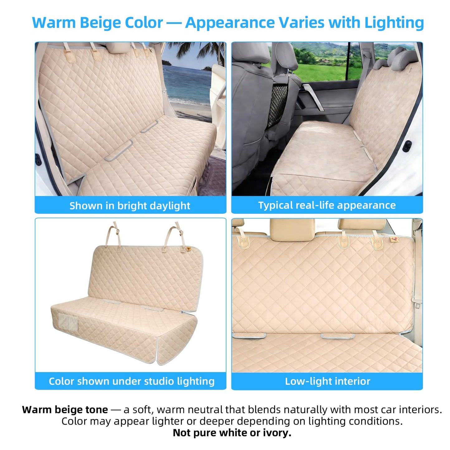 Bark Lover Dog Car Seat Cover for Back Seat Waterproof Backseat Seat