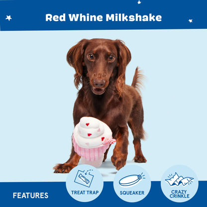 Barkbox Whine Milkshake Dog Toy Squeaky Dog Toys Plush Dog Toys Plush