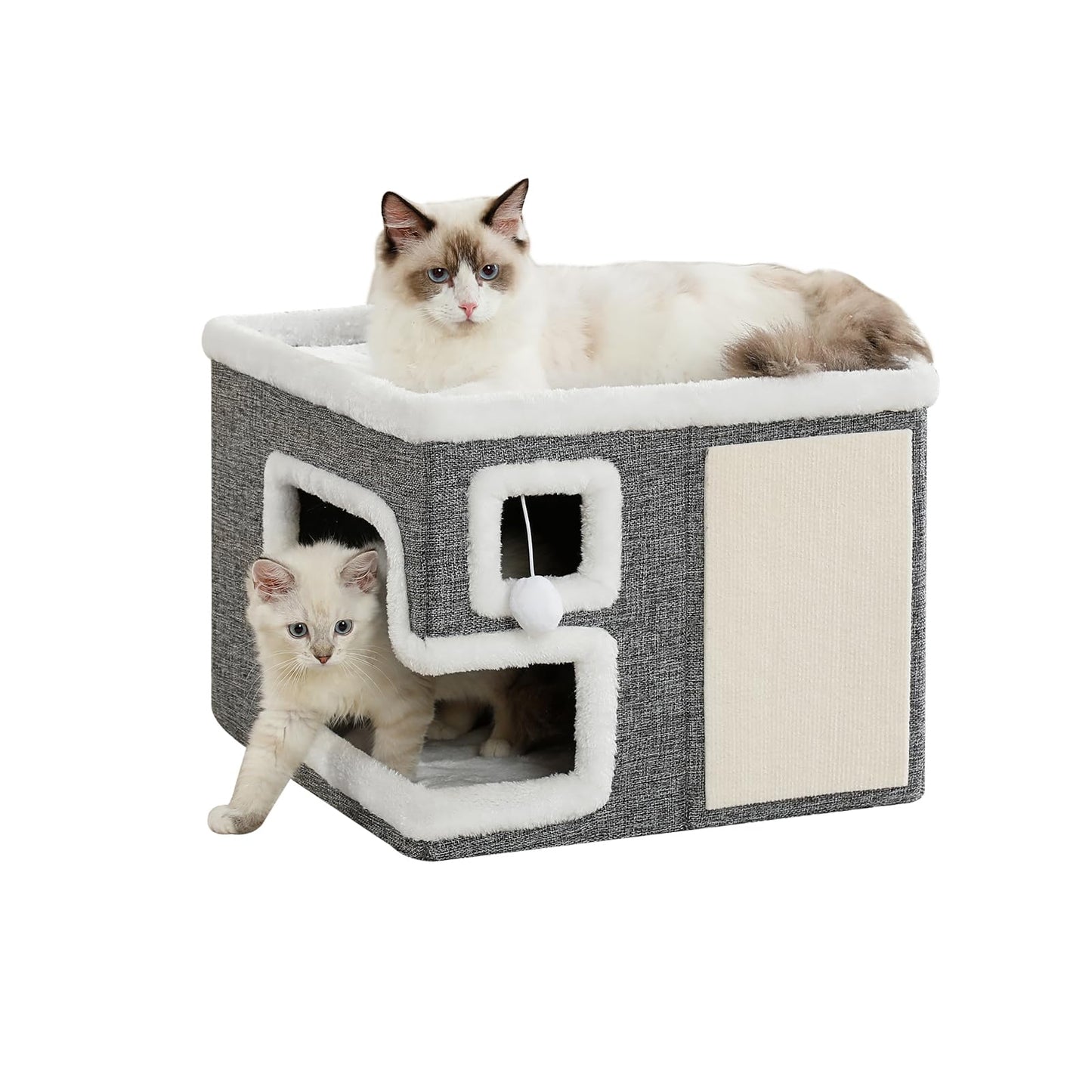 Crispedia Cat Houses for Indoor Cats, Covered Cave Bed with Bed