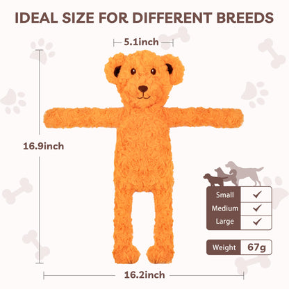 SHARLOVY No Stuffing Dog Toys 5 Pack, Crinkle Interactive Dogs Toy
