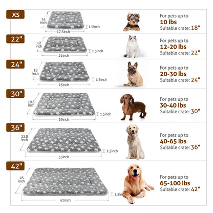 Mora Pets Dog Crate Pad Ultra Soft Pet Bed With Cute Star Print Crate
