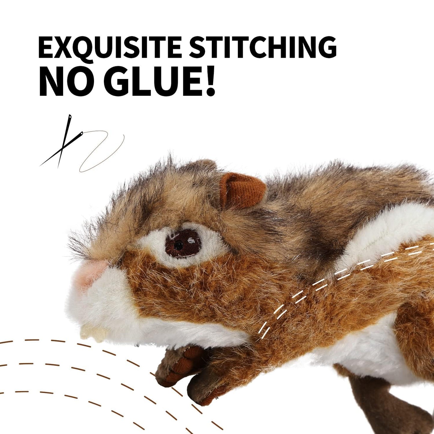 ALL FOR PAWS Dog Squeaky Toys Stuffed Animal Chipmunk Pet Plush Toys