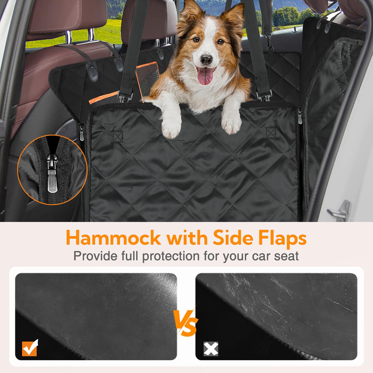 Kytely Dog Car Seat Cover for Back Seat,600D Heavy Duty Dog Hammock