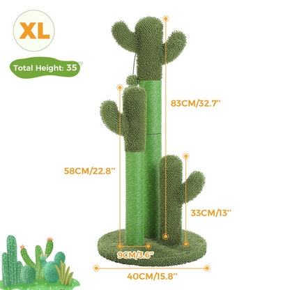 PAWZ Road Cat Scratching Post Cactus Cat Scratcher Featuring Scratcher
