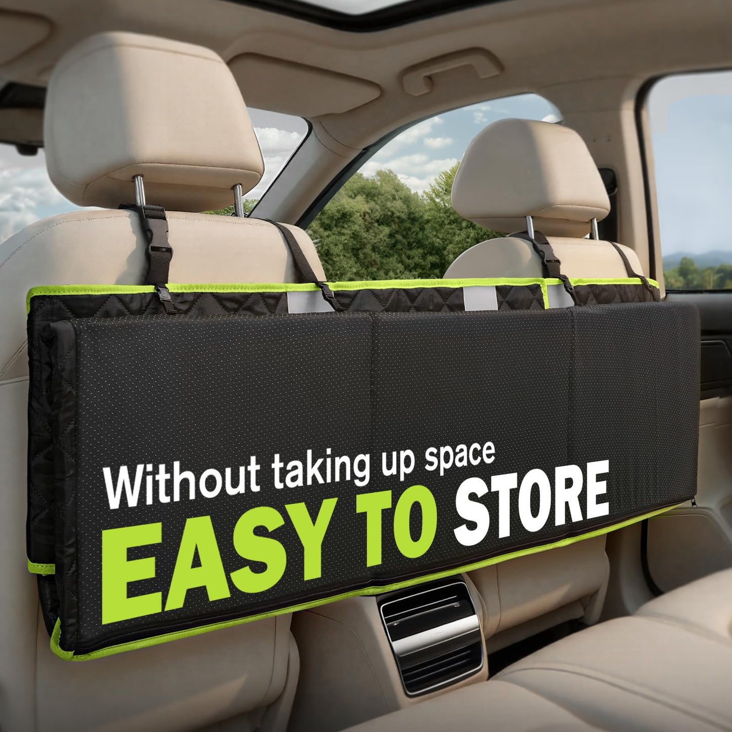 Pecute Back Seat Extender for Dogs 56.29 * Car Window Fixing Seat