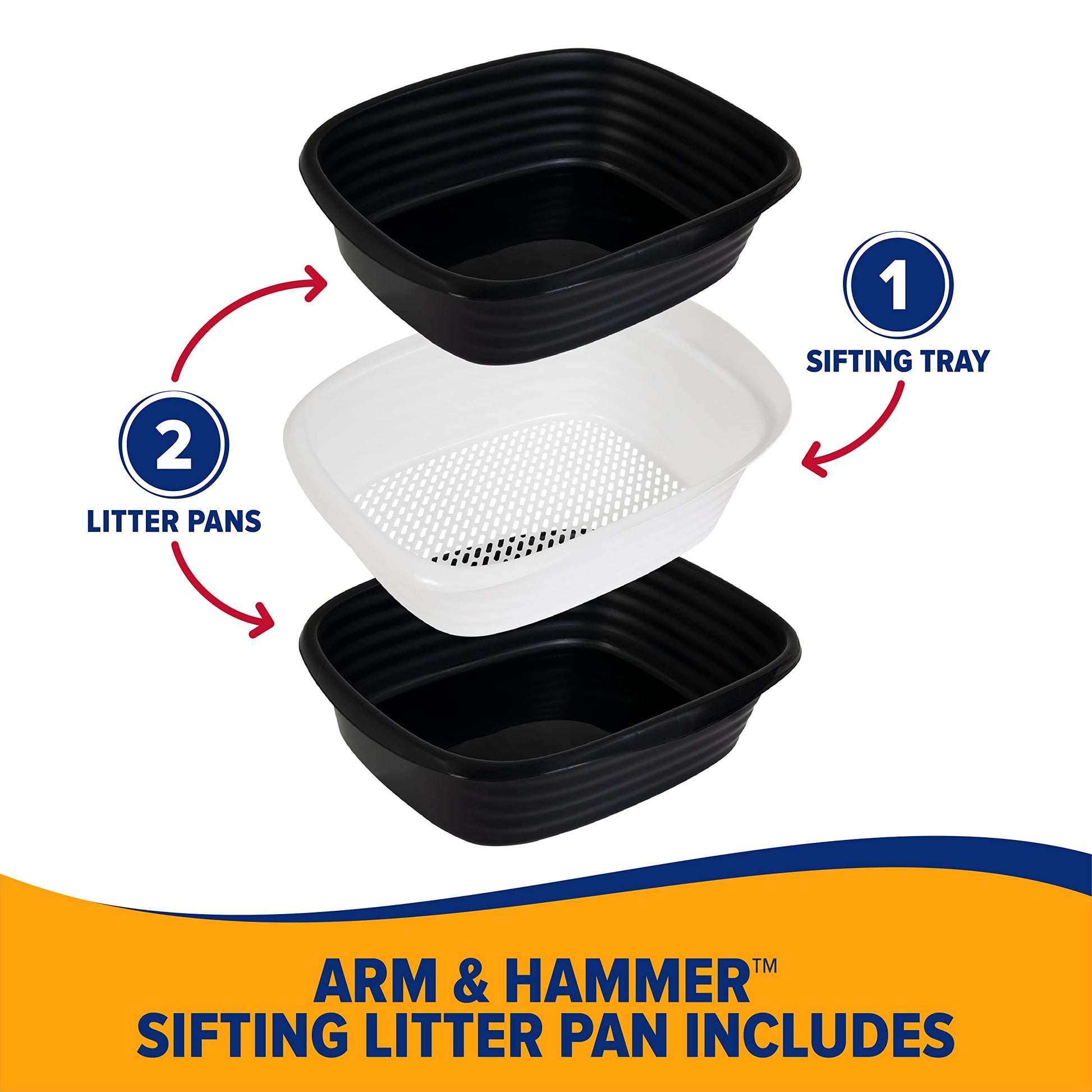 Arm Hammer Large Sifting Litter Box Scoop Free Cat Litter Tray