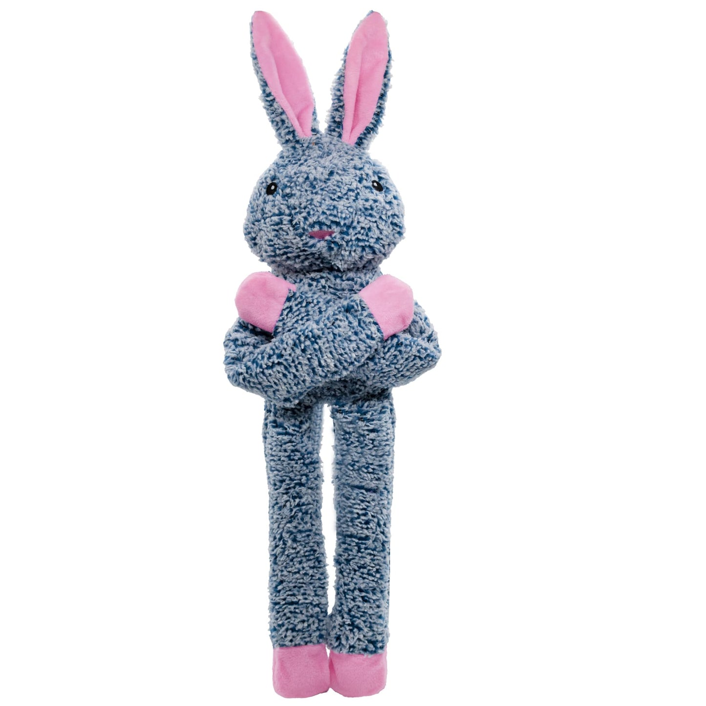 BUYPOW Easter Rabbit No Stuffing Dog Toys for Large Dogs, Plush