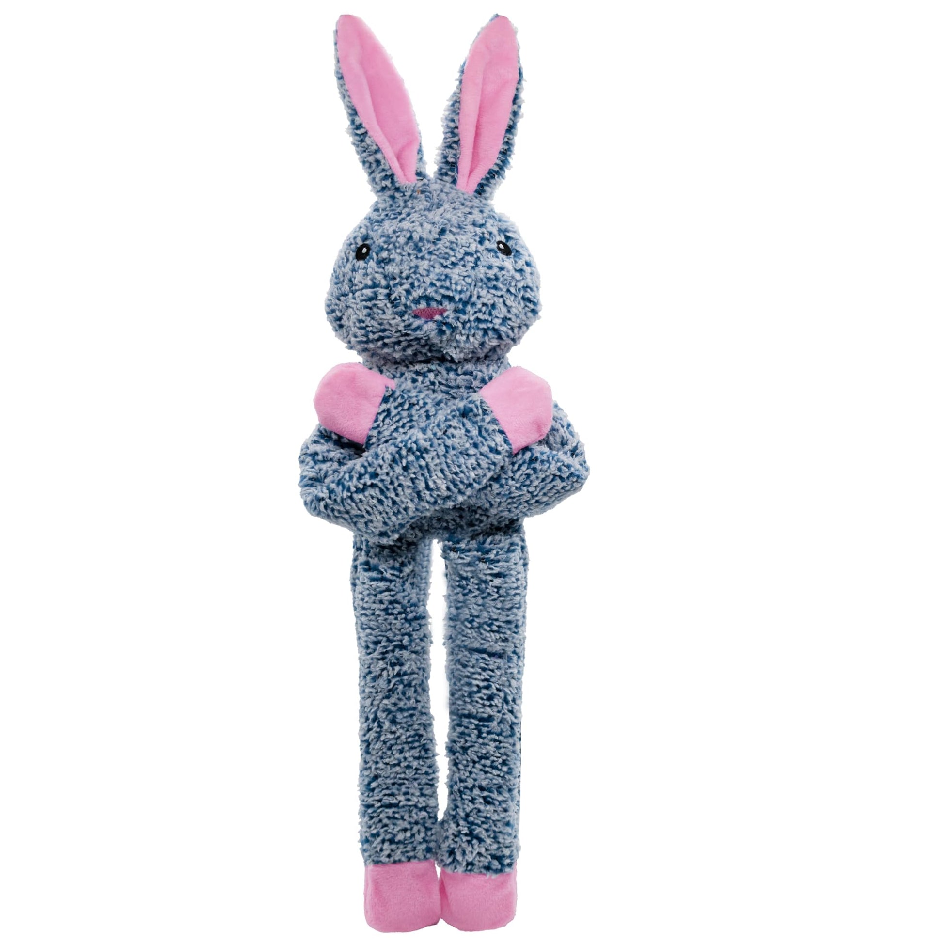 BUYPOW Easter Rabbit No Stuffing Dog Toys for Large Dogs, Plush