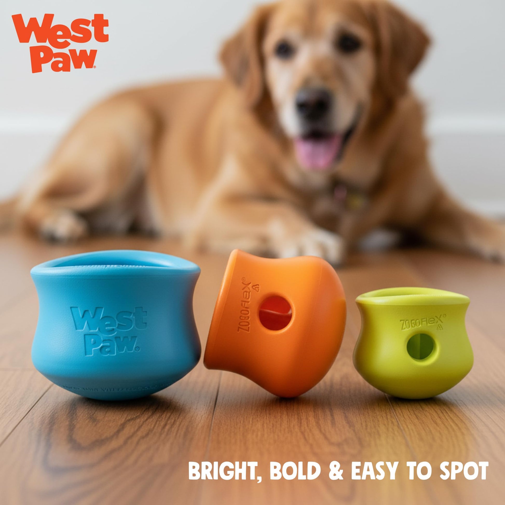 WEST PAW Zogoflex Toppl Interactive Treat Dispensing Puzzle Dog Toy