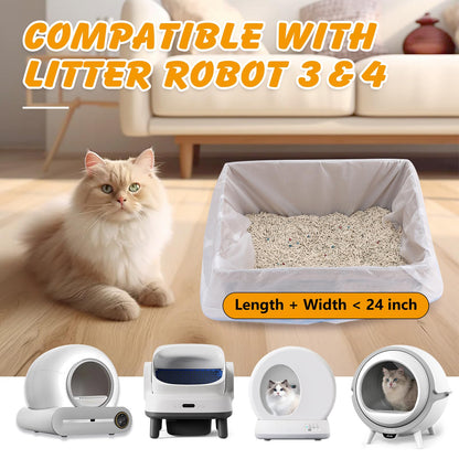 120 Pack Cat Litter Bags Compatible with Litter Robot 4/5/3, Self Box