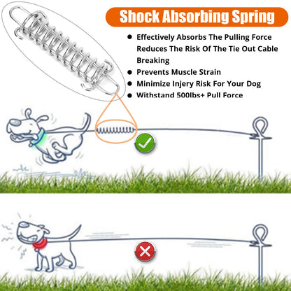 jenico Dog Tie Out Cable Dog Lead for Yard Heavy Duty Dog Chain Lead