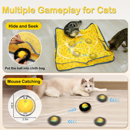 Muhhiba Interactive Cat Toys for Indoor Cats, Electric Cat Ball Ball
