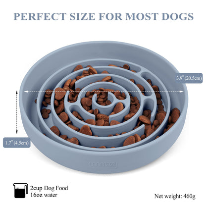Coomazy Slow Feeder Dog Bowl, Silicone Material, Nonslip Design, Bowl