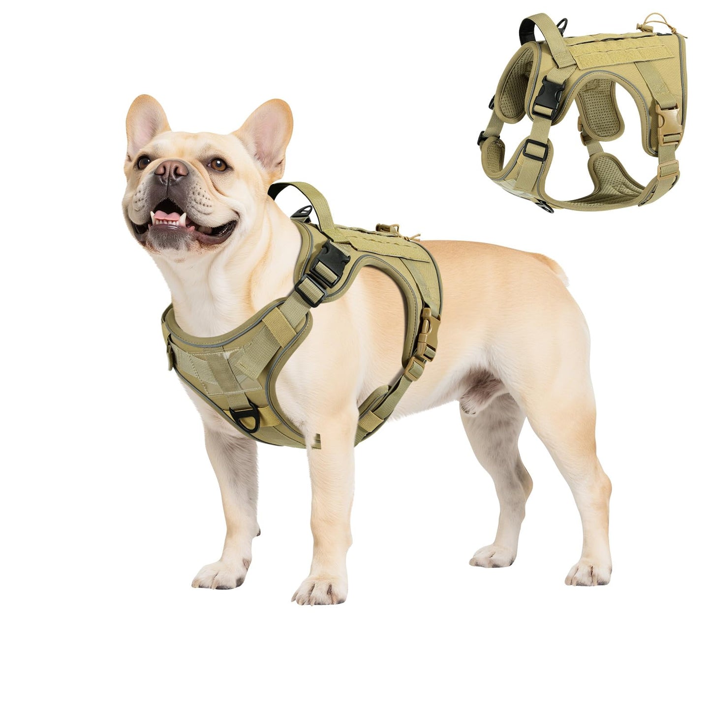 VavoPaw Heavy Duty Tactical Dog Harness for Small Dogs, No Harness