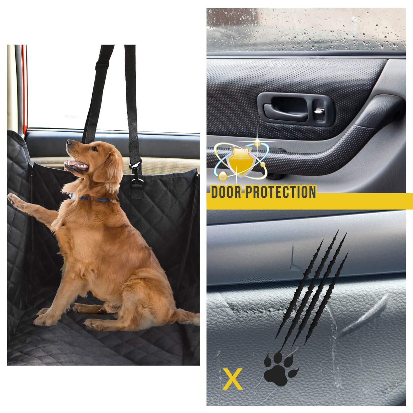 Vailge Dog Car Seat Cover for Back Seat, Waterproof Back Seat
